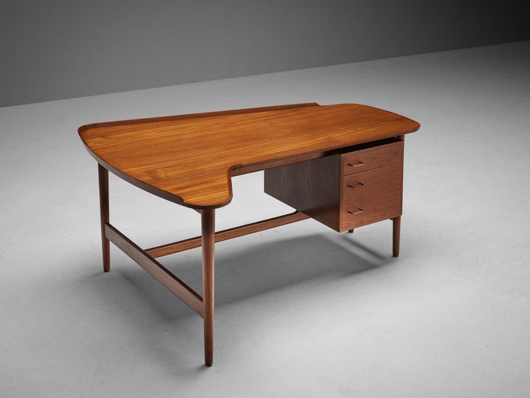 Teak writing outlet desk