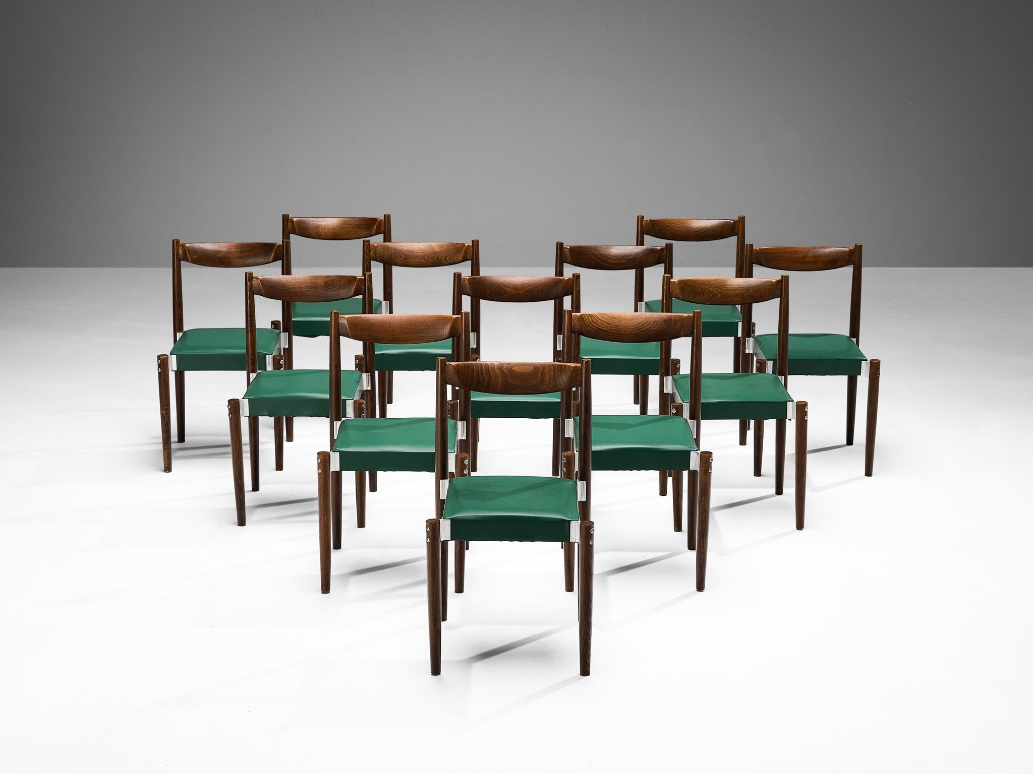 Vintage green dining online chairs