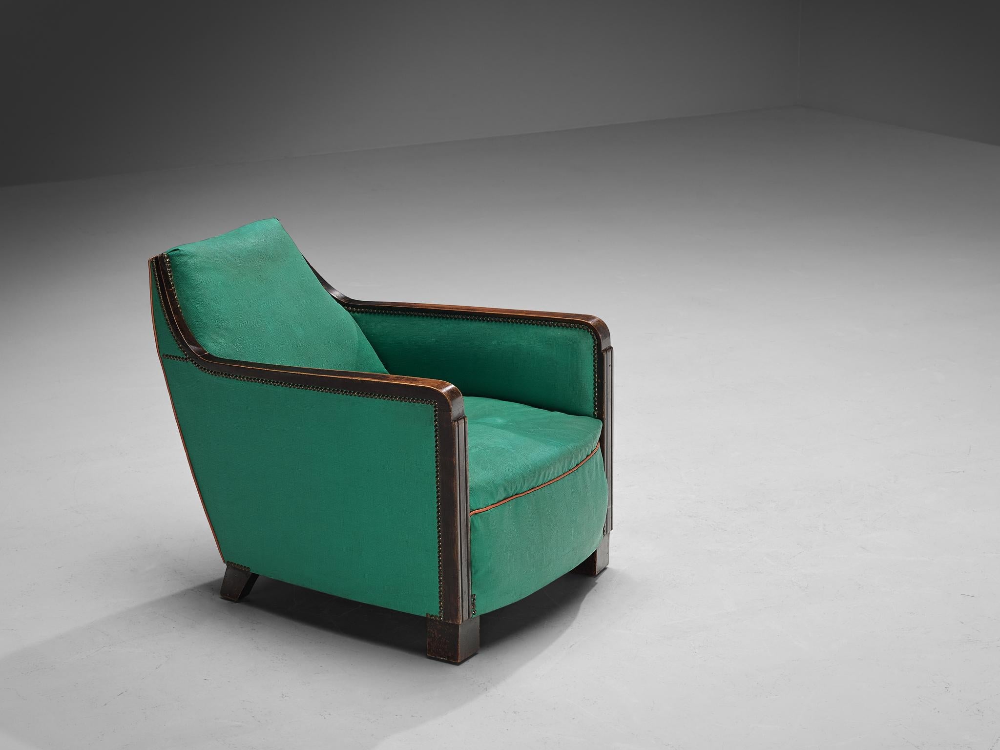 Green faux leather discount chair