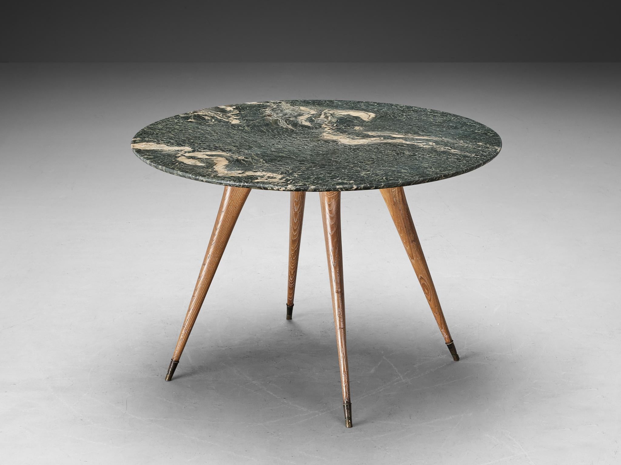 Green marble store dining table