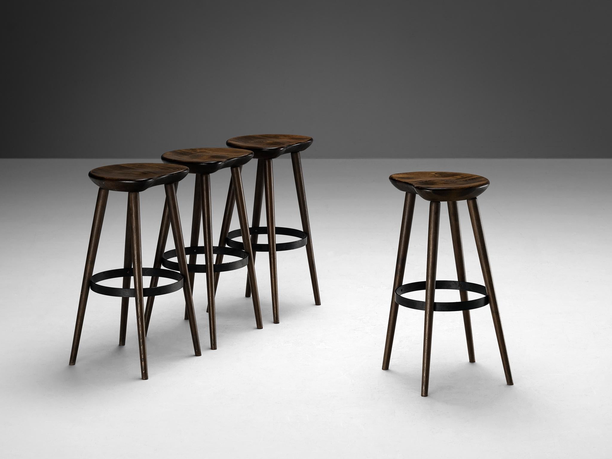 Wood and wrought discount iron bar stools