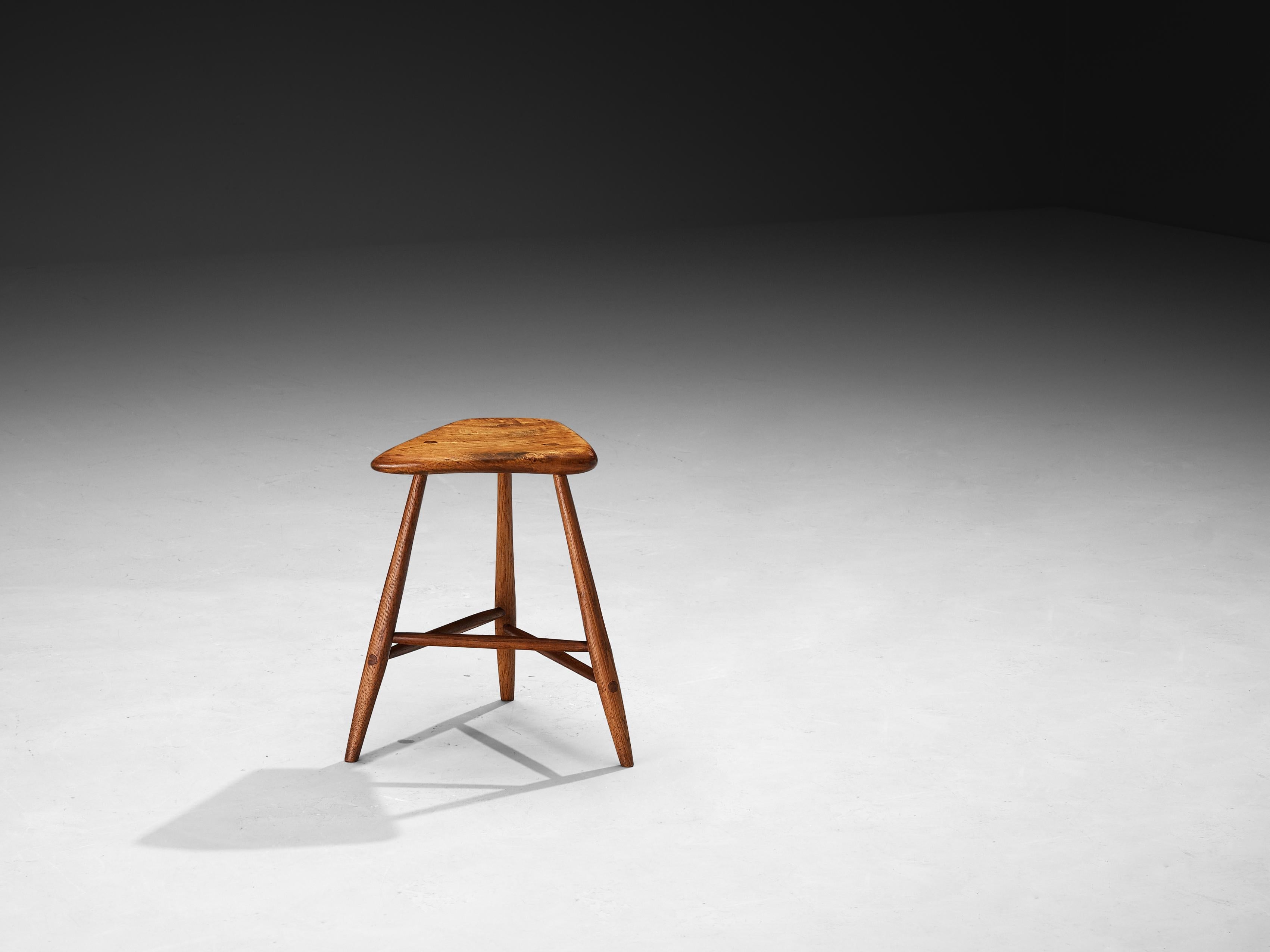 Wharton Esherick Three-Legged Stool in Cottonwood