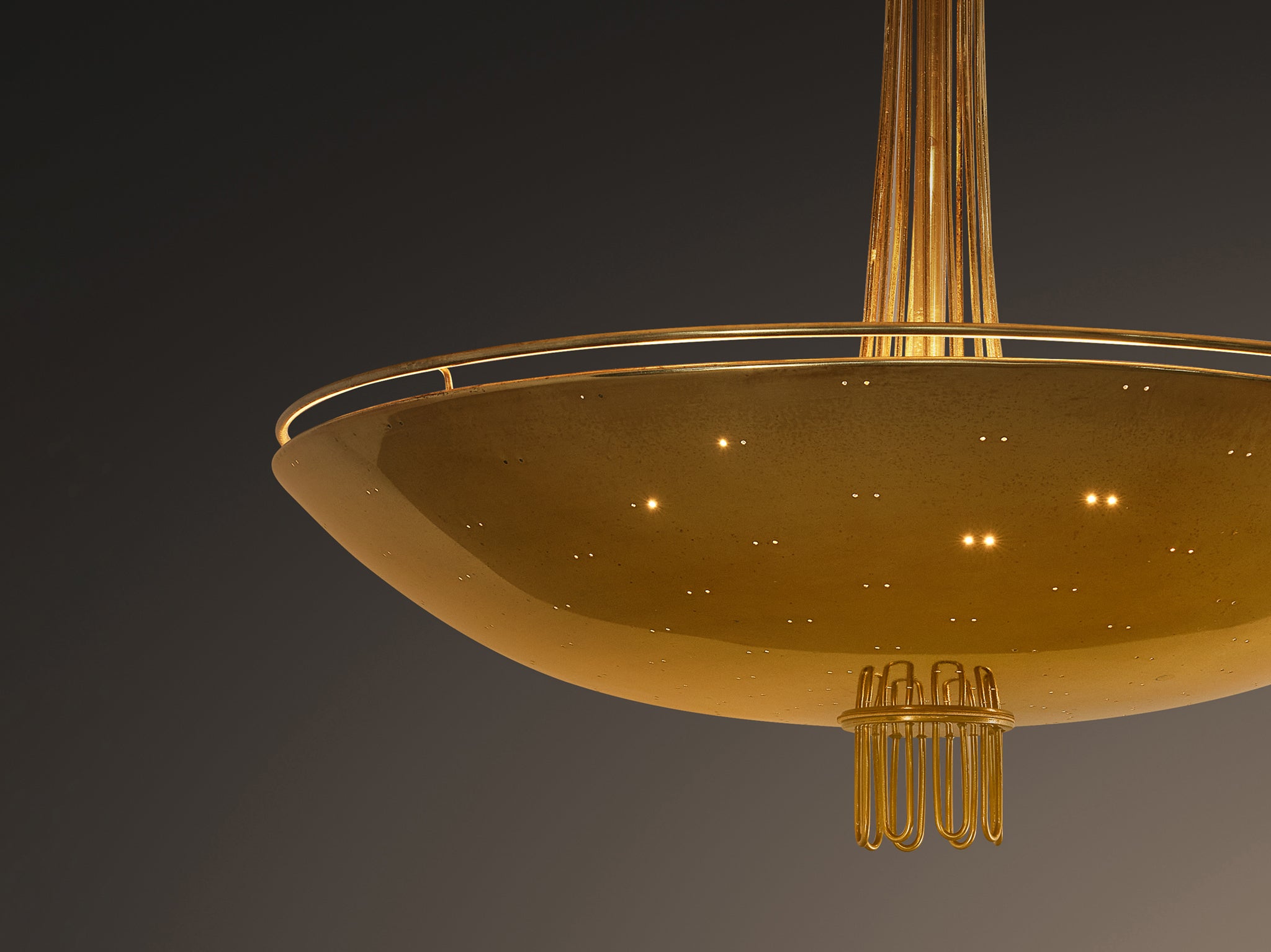 Paavo Tynell for Idman Chandelier in Brass