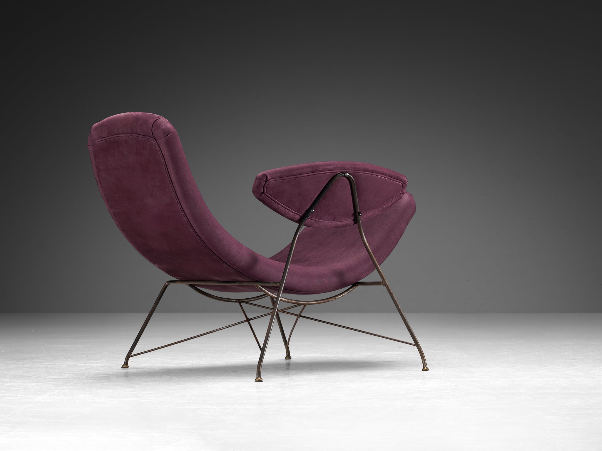 Martin Eisler & Carlo Hauner Early Edition 'Reversible' Chair in Leather