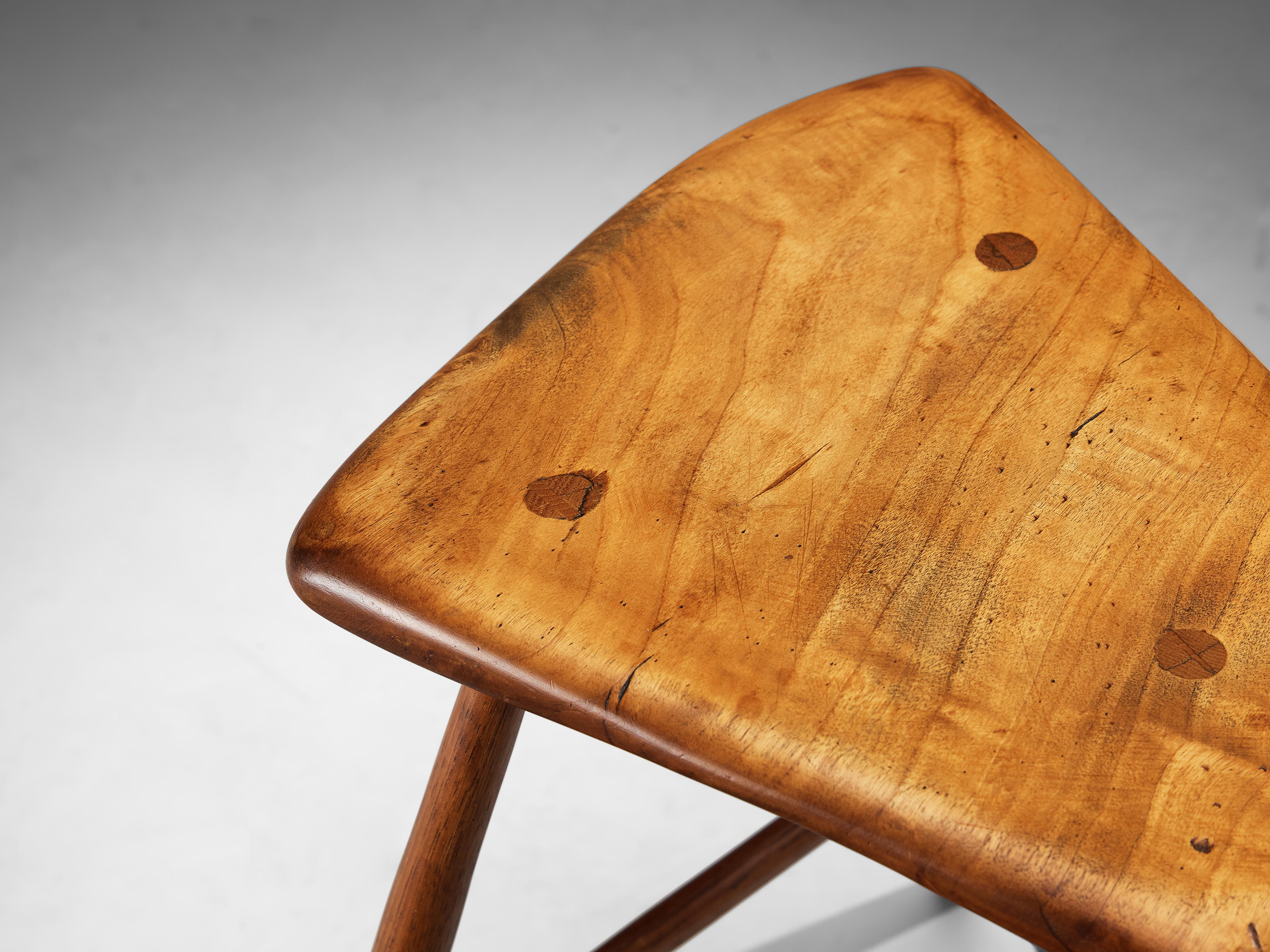 Wharton Esherick Three-Legged Stool in Cottonwood