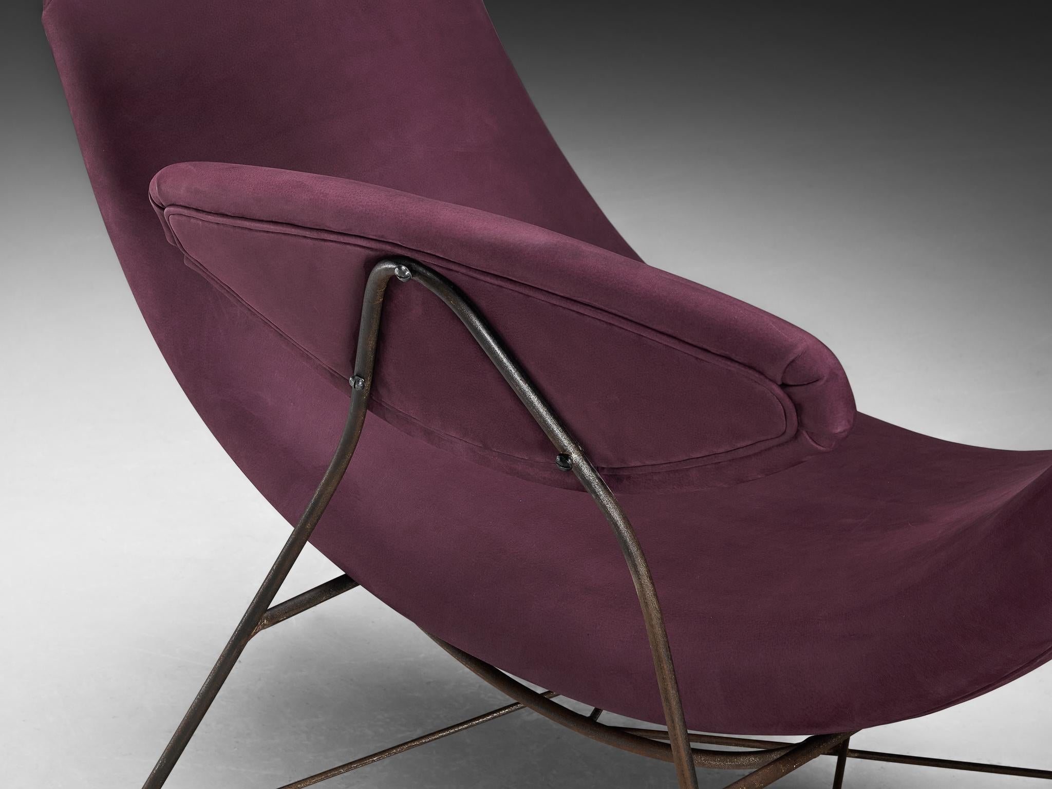 Martin Eisler & Carlo Hauner Early Edition 'Reversible' Chair in Leather