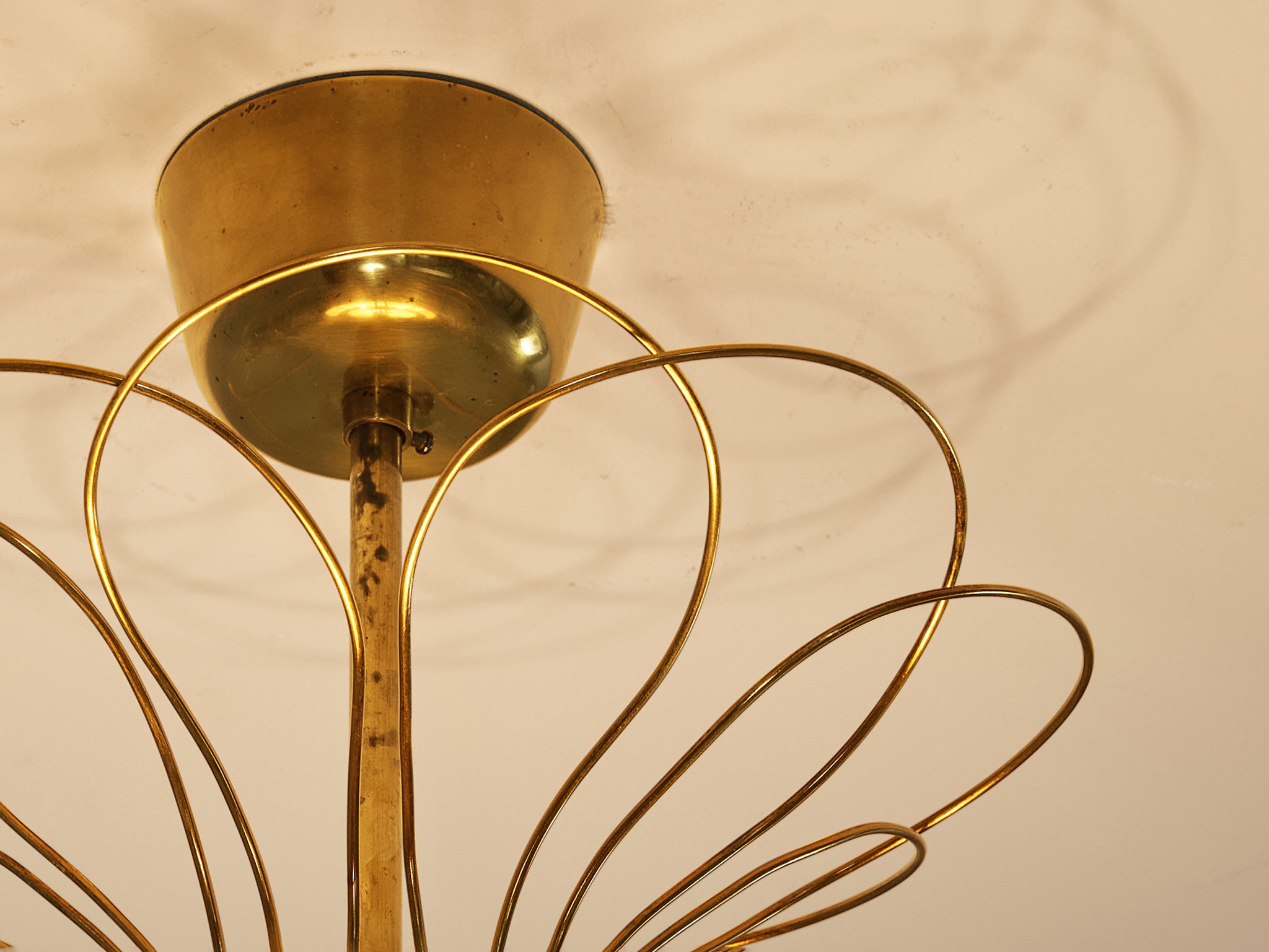 Paavo Tynell for Idman Chandelier in Brass