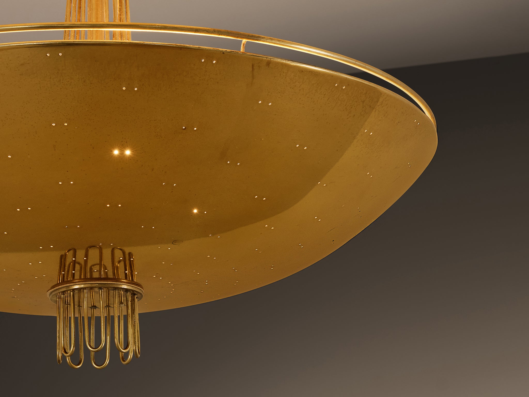 Paavo Tynell for Idman Chandelier in Brass