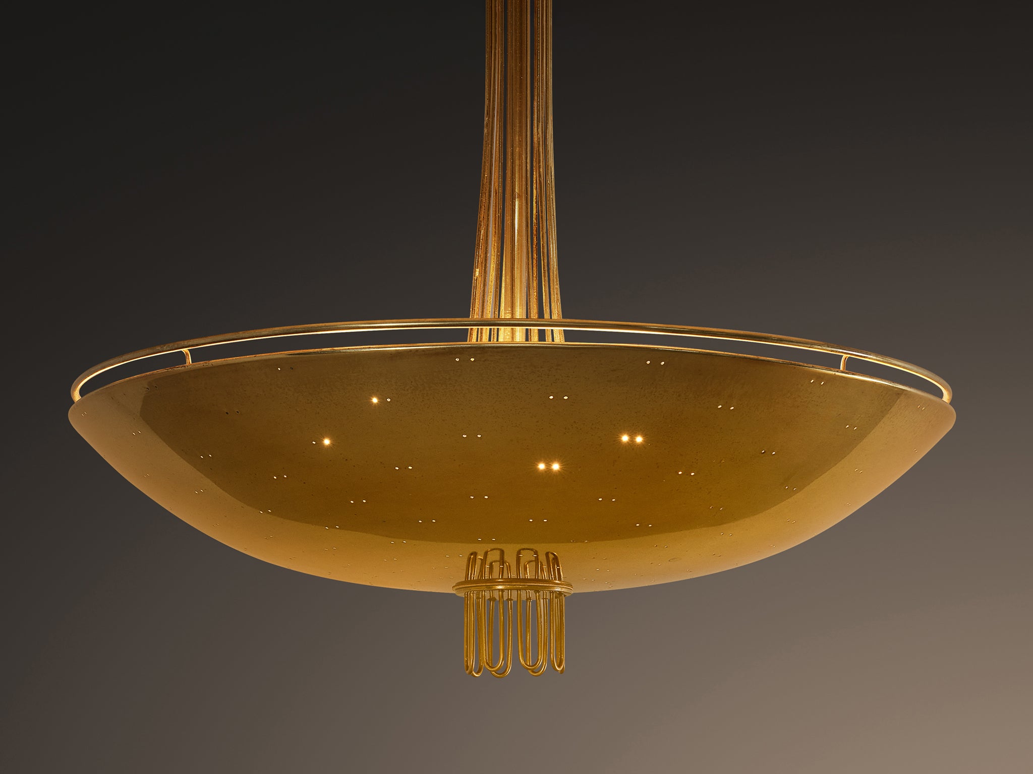 Paavo Tynell for Idman Chandelier in Brass