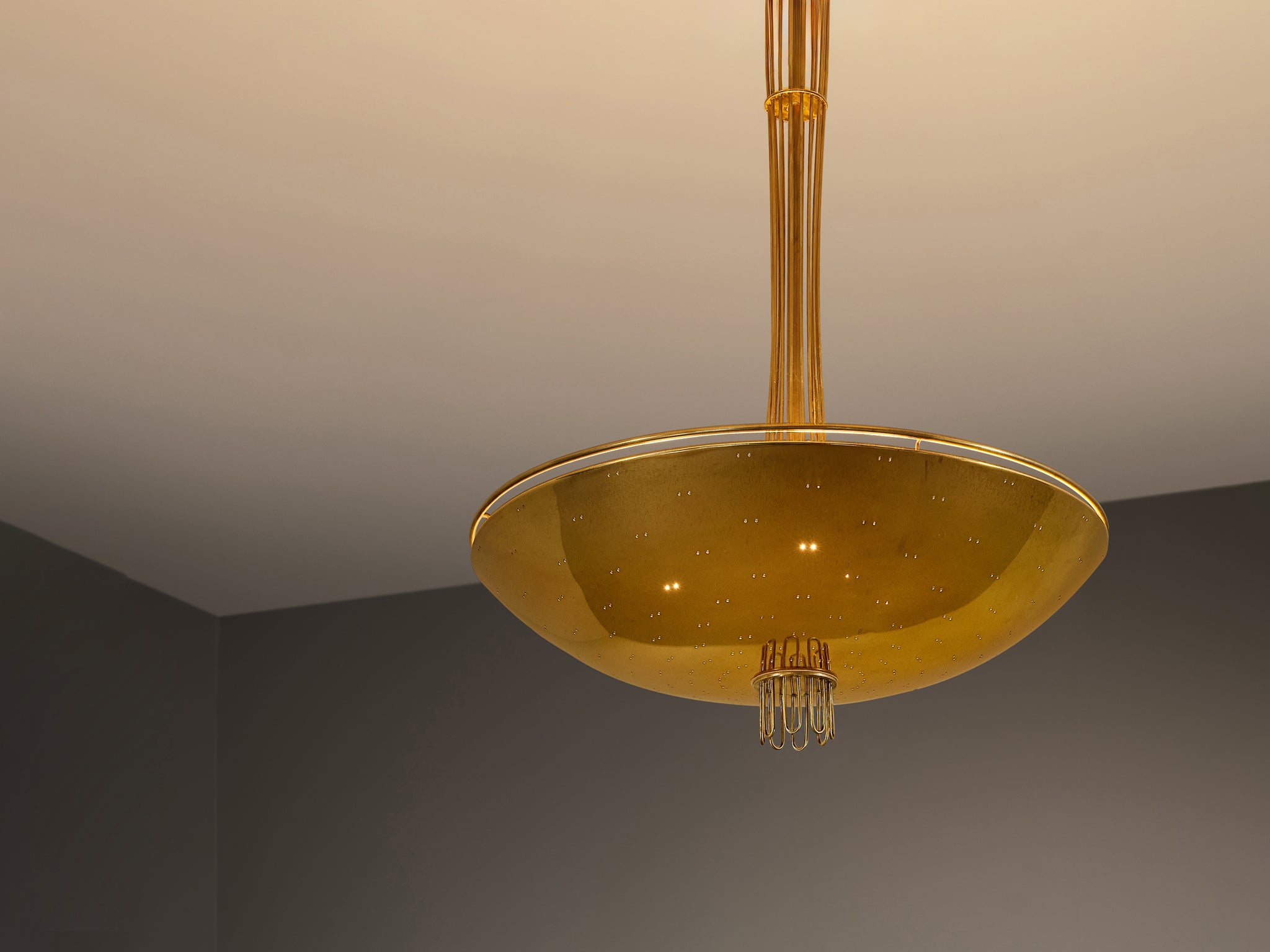 Paavo Tynell for Idman Chandelier in Brass