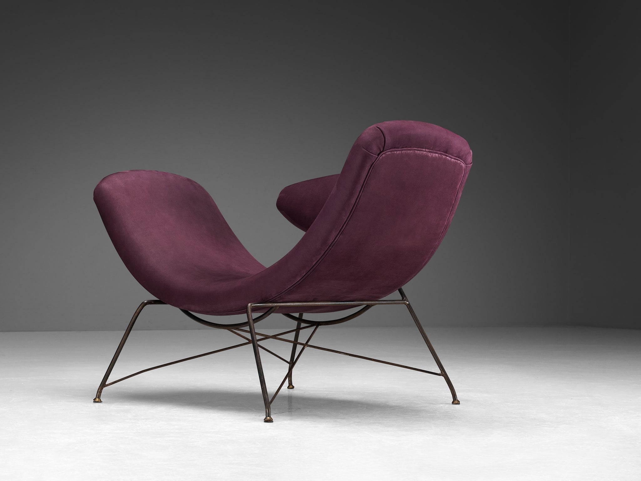 Martin Eisler & Carlo Hauner Early Edition 'Reversible' Chair in Leather