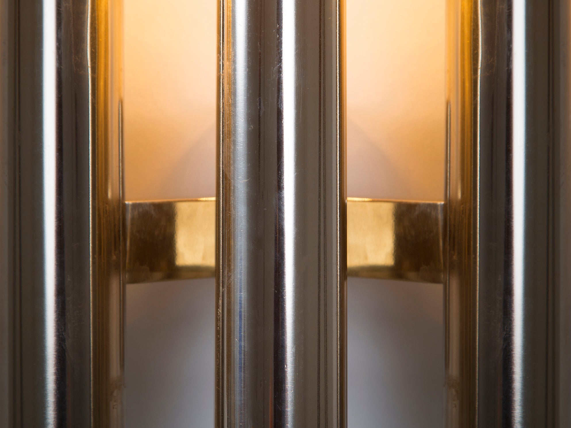 Modern Wall Light with Tubes in Chrome