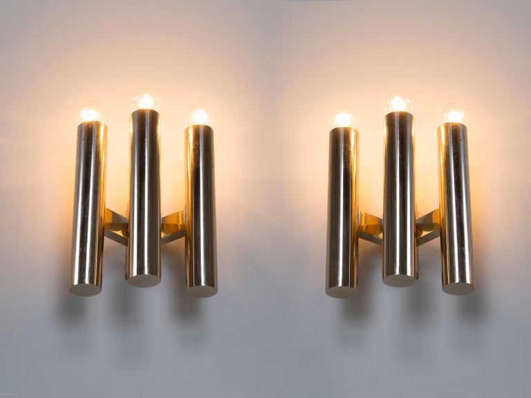 Modern Wall Lights with Tubes in Chrome