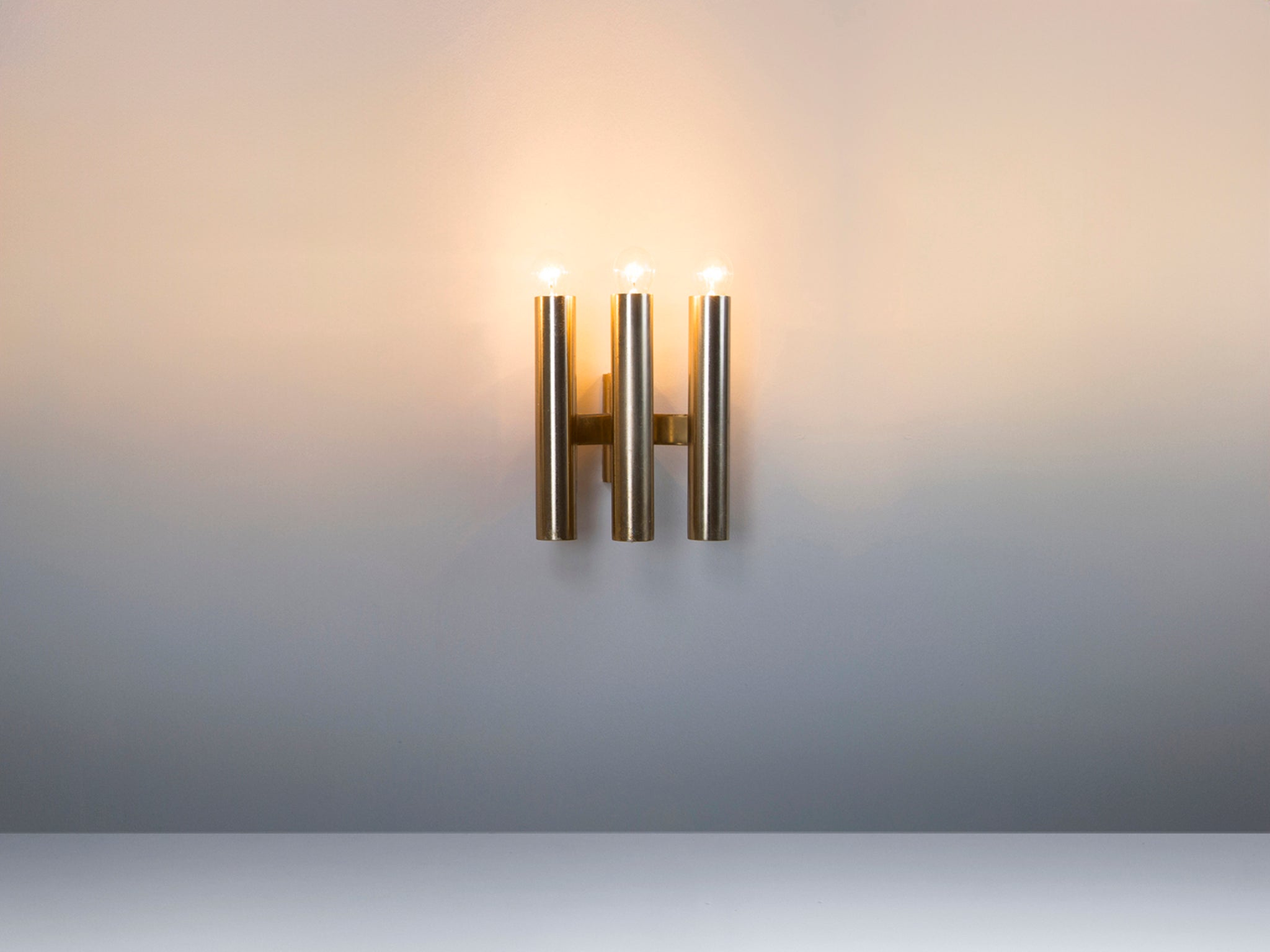 Modern Wall Light with Tubes in Chrome