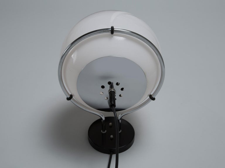 Globe-Shaped Wall Light in Opaline Glass