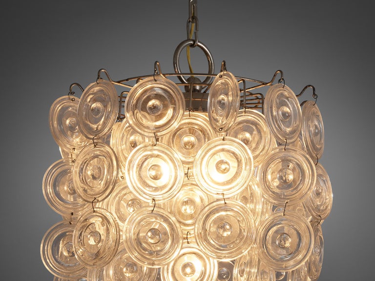 Mid-Century Italian Chandelier in Glass