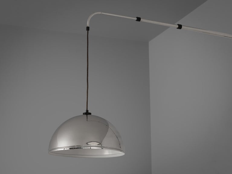 Wall-Mounted Adjustable Pendant Lamp in Metal