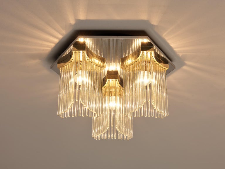 Gaetano Sciolari Ceiling Lights in Metal and Glass