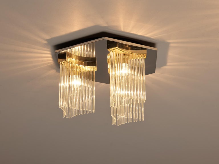 Gaetano Sciolari Ceiling Lights in Metal and Glass