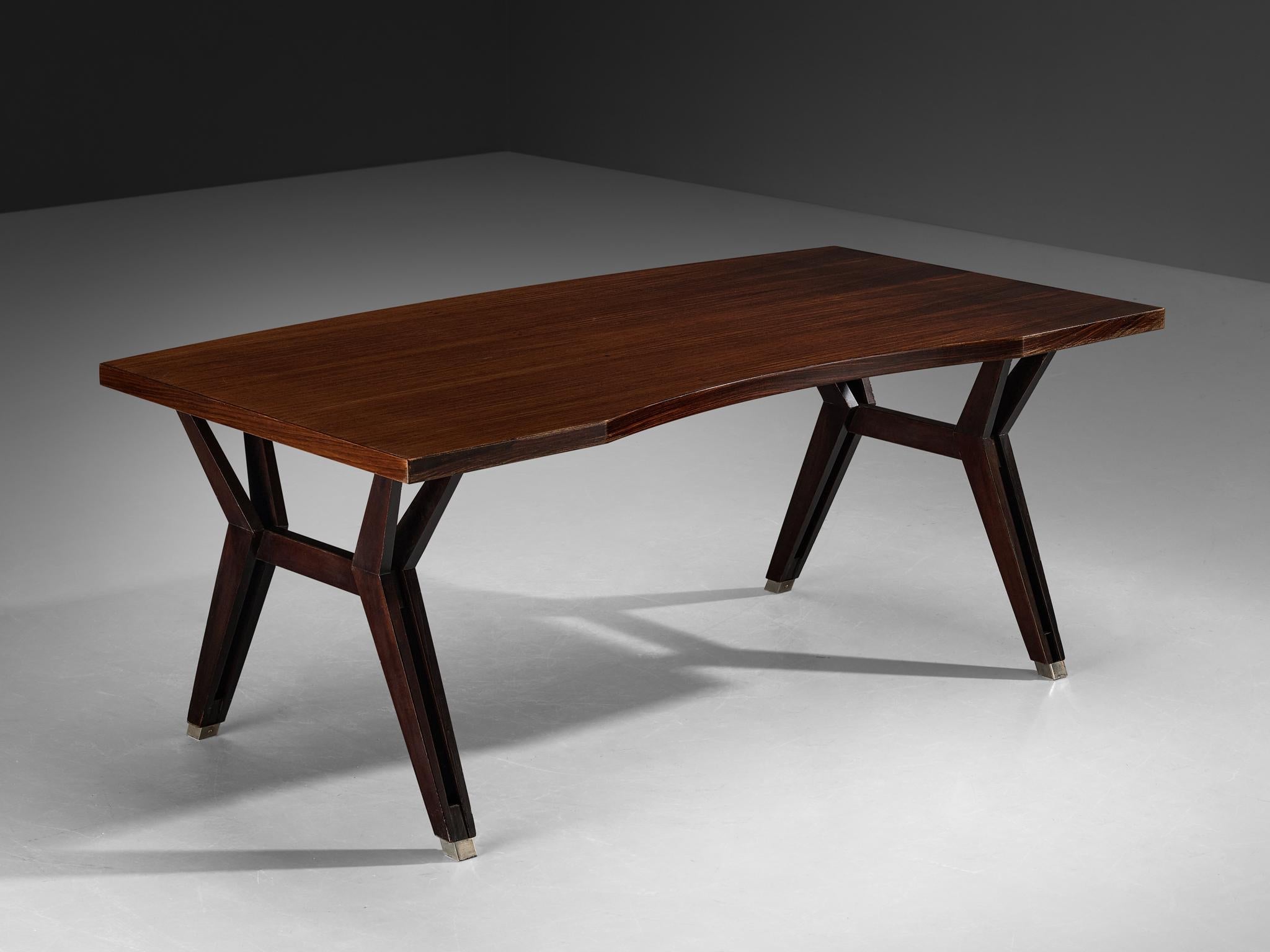 Ennio Fazioli for MIM 'Tolomeo' Writing Desk in Rosewood and Steel