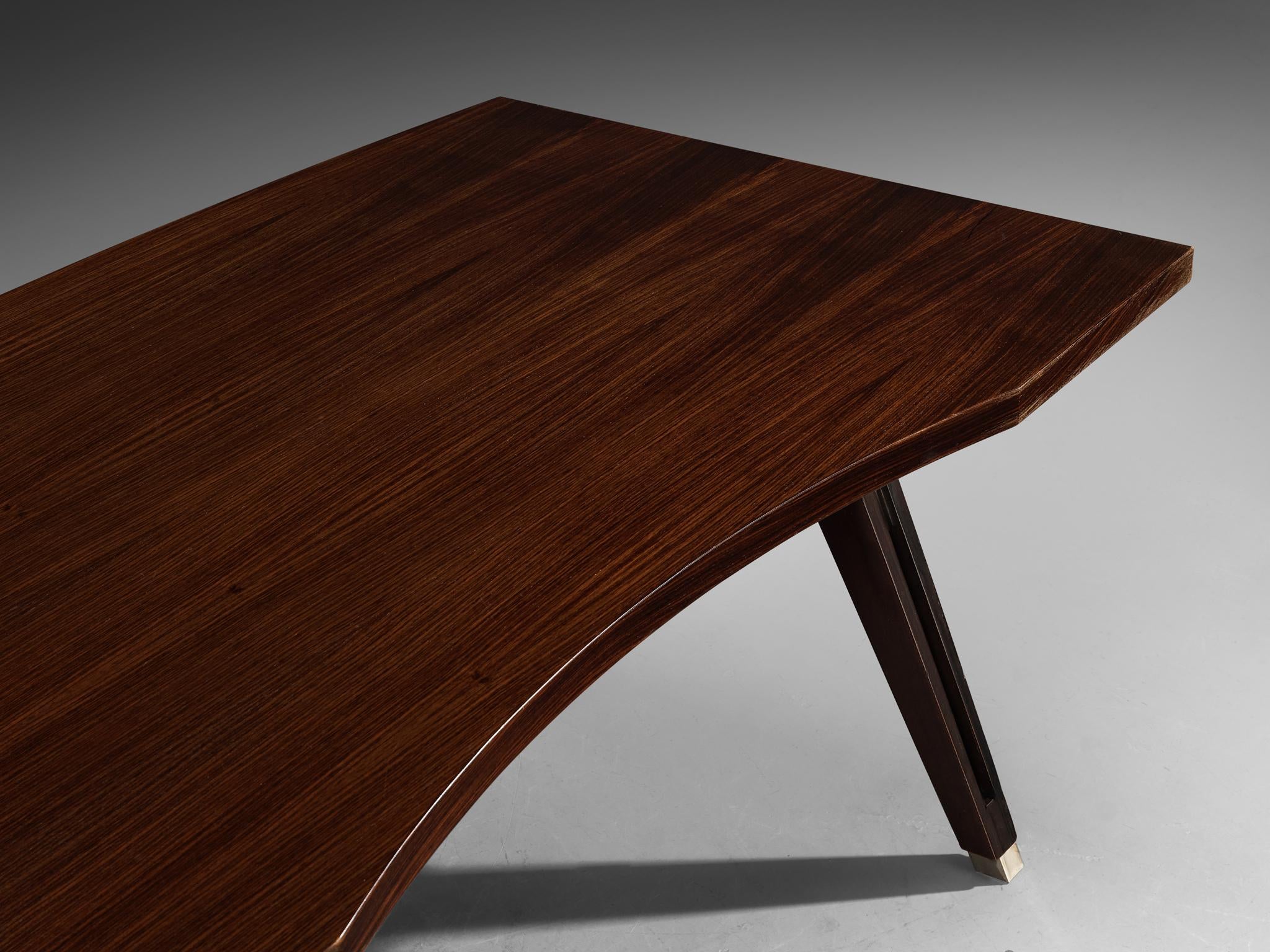 Ennio Fazioli for MIM 'Tolomeo' Writing Desk in Rosewood and Steel