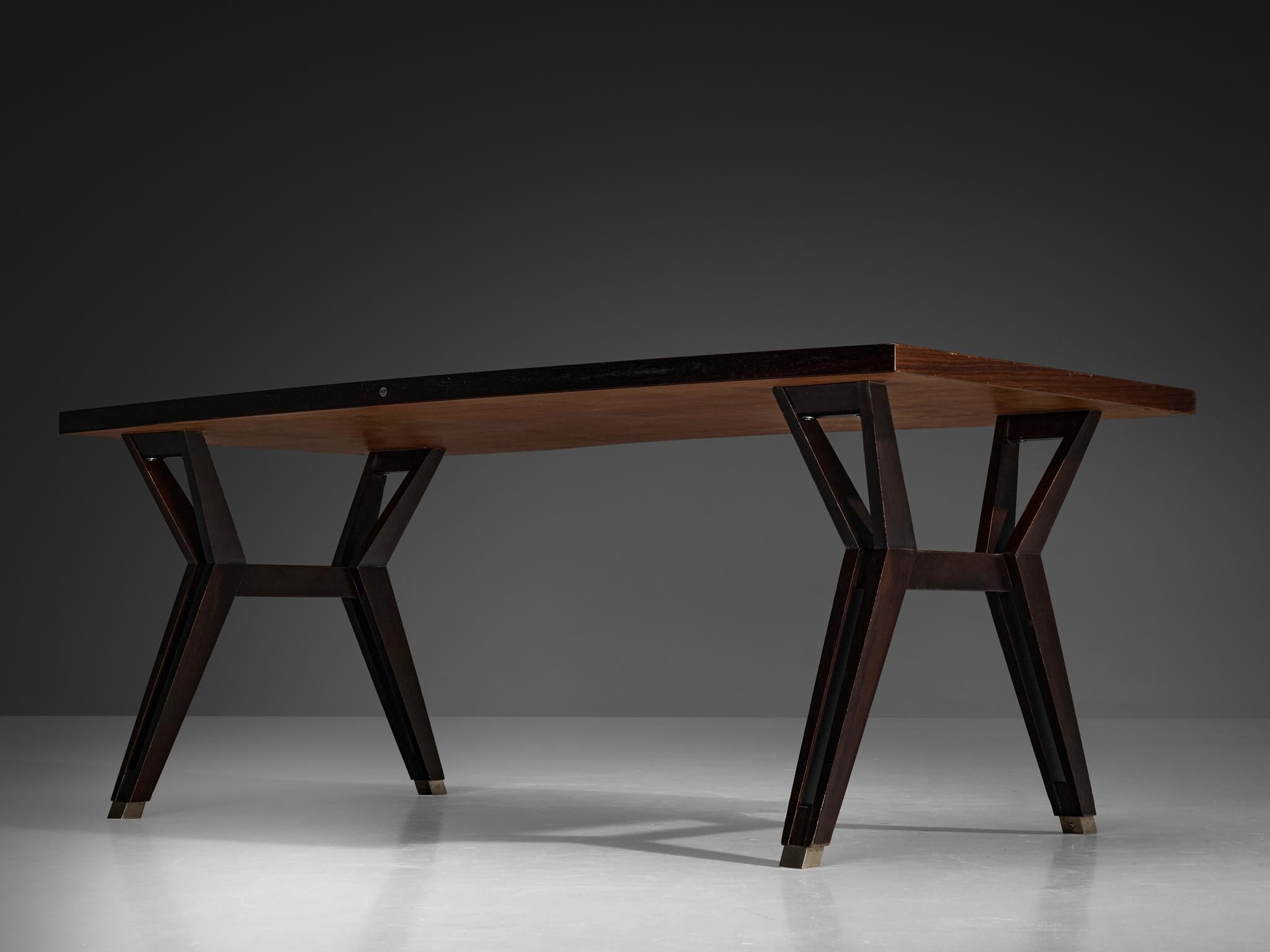 Ennio Fazioli for MIM 'Tolomeo' Writing Desk in Rosewood and Steel