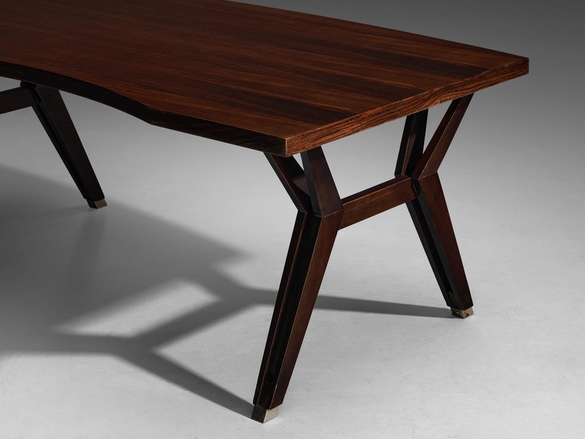 Ennio Fazioli for MIM 'Tolomeo' Writing Desk in Rosewood and Steel