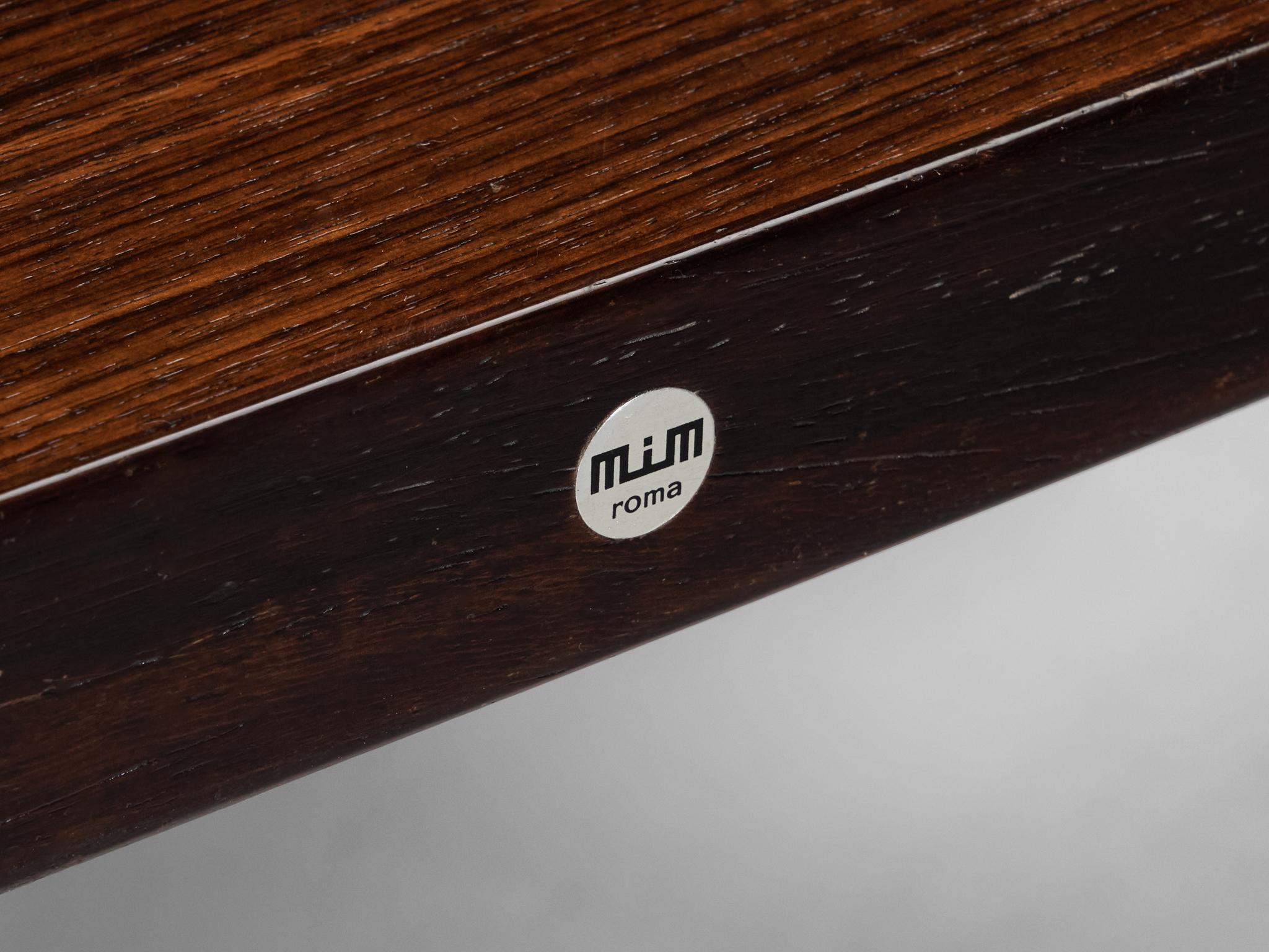 Ennio Fazioli for MIM 'Tolomeo' Writing Desk in Rosewood and Steel