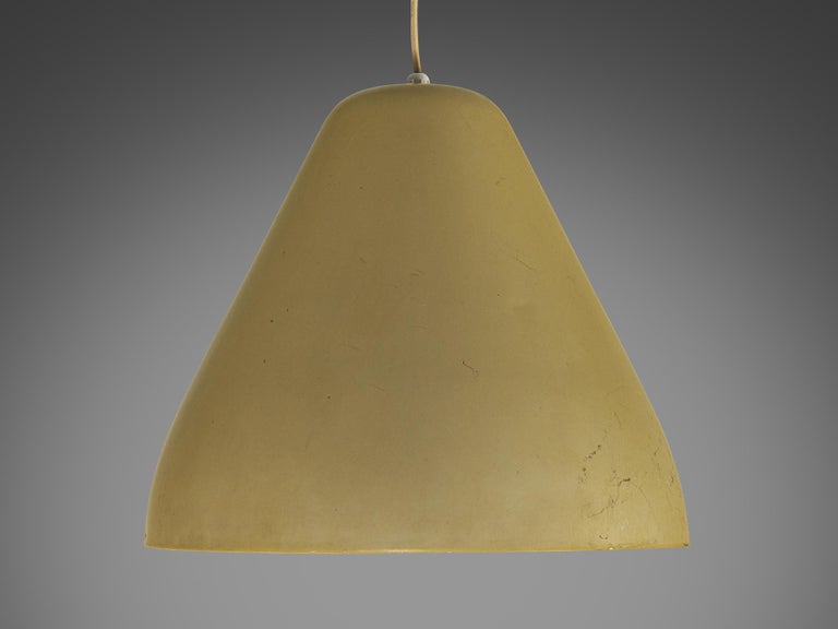 Italian Mid-Century Modern Wall Lamp with Yellow Shade