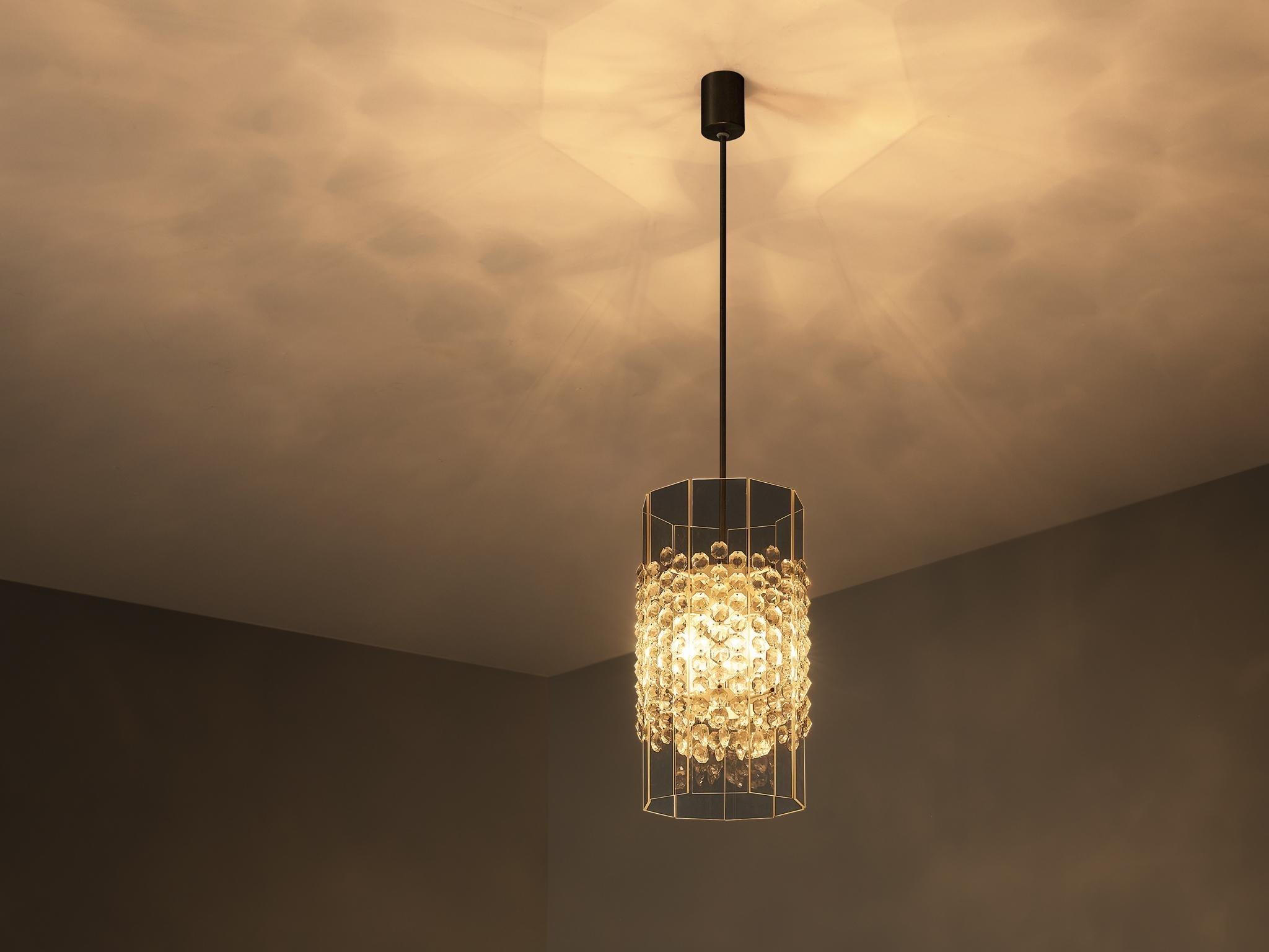 Cut glass pendant light sales