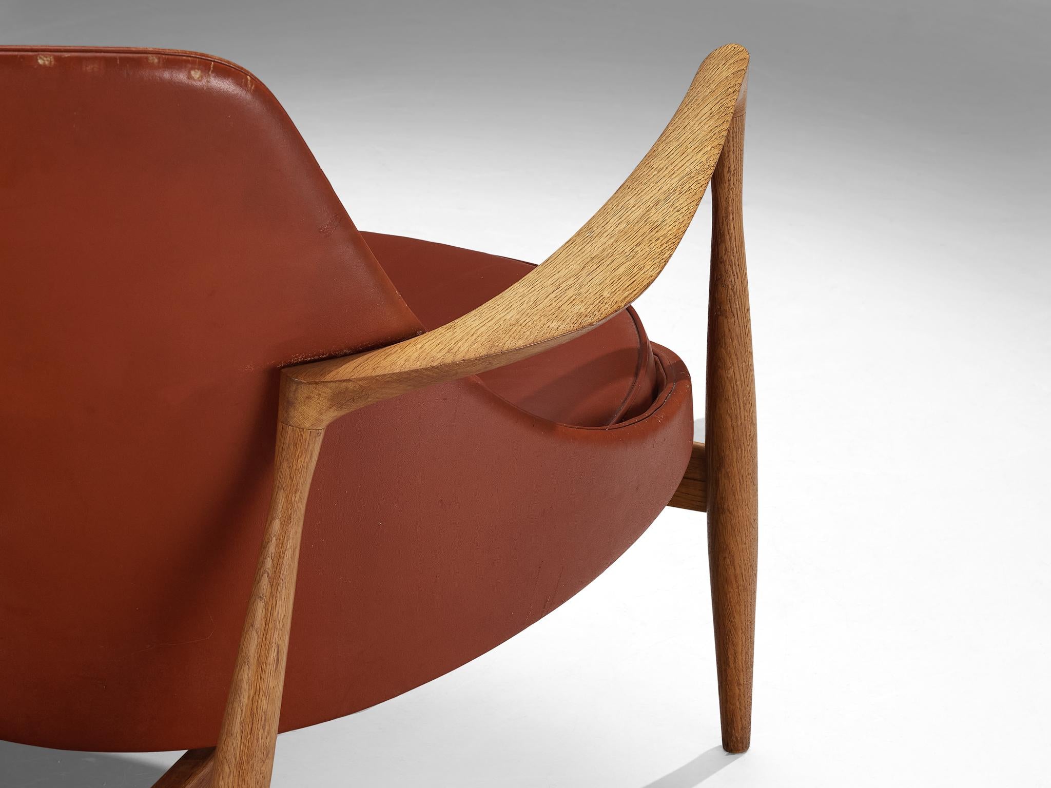 Ib Kofod-Larsen 'Elizabeth' Chairs in Original Leather