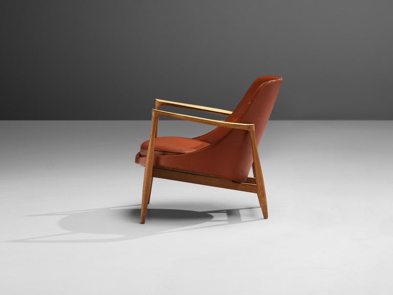 Ib Kofod-Larsen 'Elizabeth' Lounge Chair in Original Leather