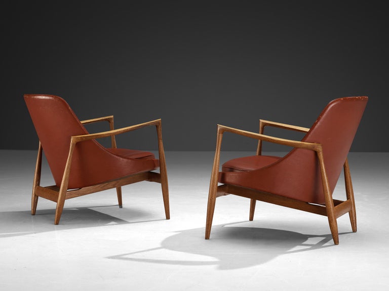 Ib Kofod-Larsen 'Elizabeth' Chairs in Original Leather