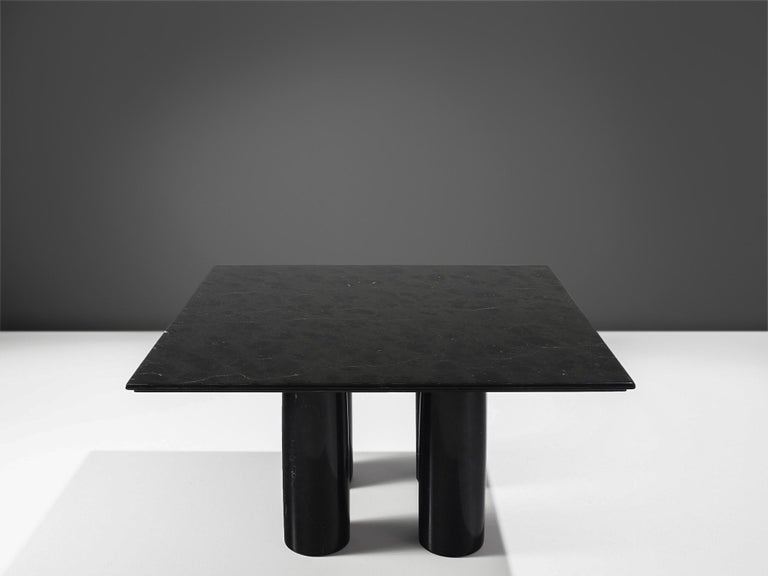 Architectural Mario Bellini 'Il Colonnato' Dining Table in Black Marble