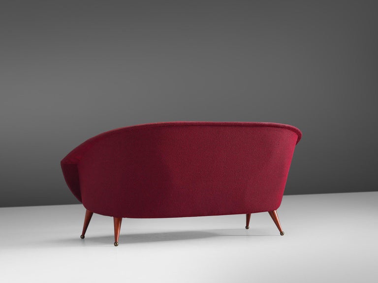 Folke Jansson 'Tellus' Sofa in Red Grey Upholstery