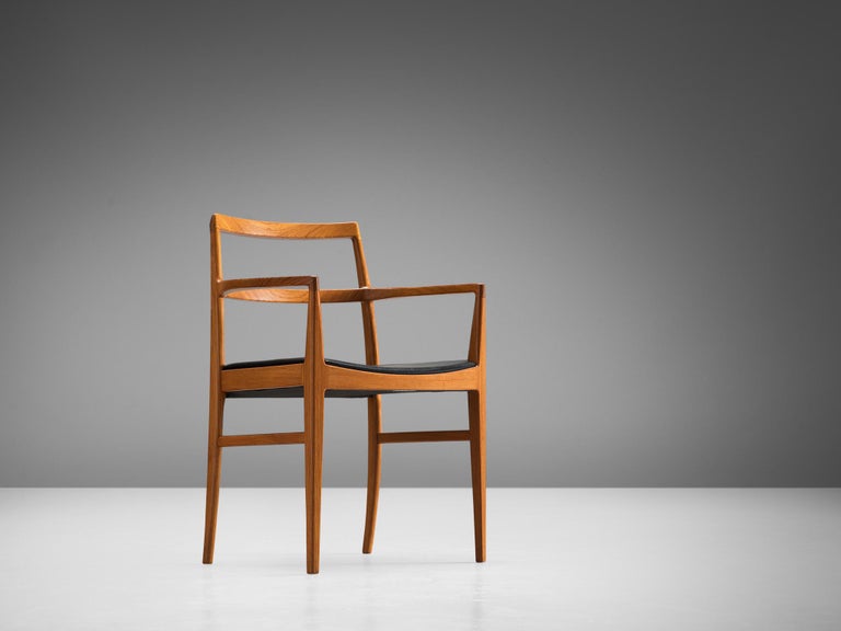 Arne Vodder for Sibast Møbler Armchair in Teak and Leather