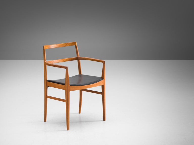 Arne Vodder for Sibast Møbler Armchair in Teak and Leather