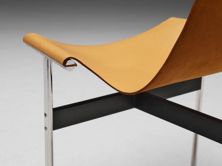 Katavolos, Kelley and Littell for Laverne Pair of T-Chairs in Camel Leather