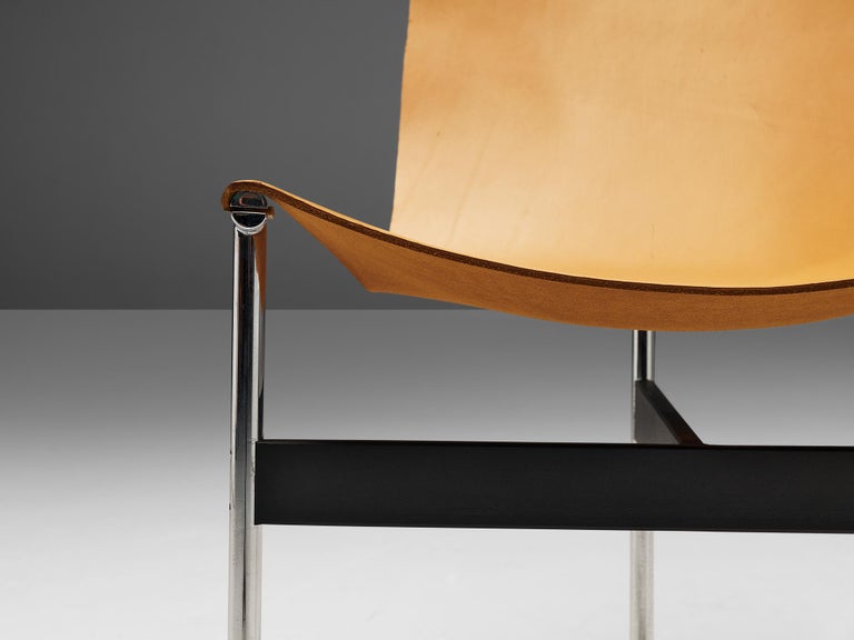 Katavolos, Kelley and Littell for Laverne Pair of T-Chairs in Camel Leather