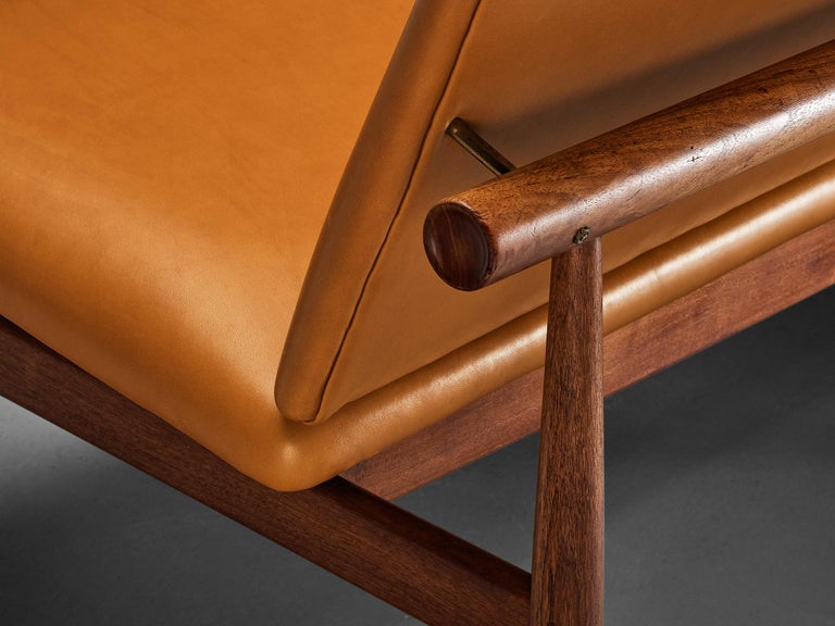 Finn Juhl for France & Søn ‘Japan’ Sofa in Teak and Cognac Leather