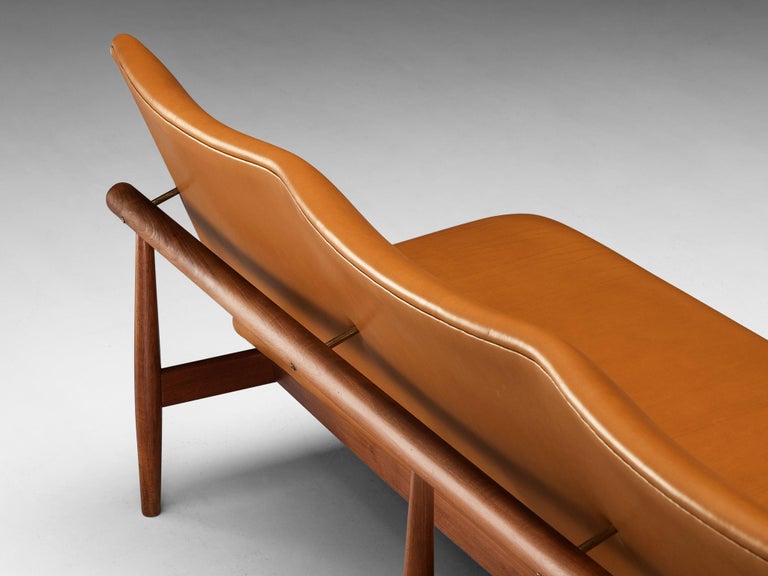 Finn Juhl for France & Søn ‘Japan’ Sofa in Teak and Cognac Leather