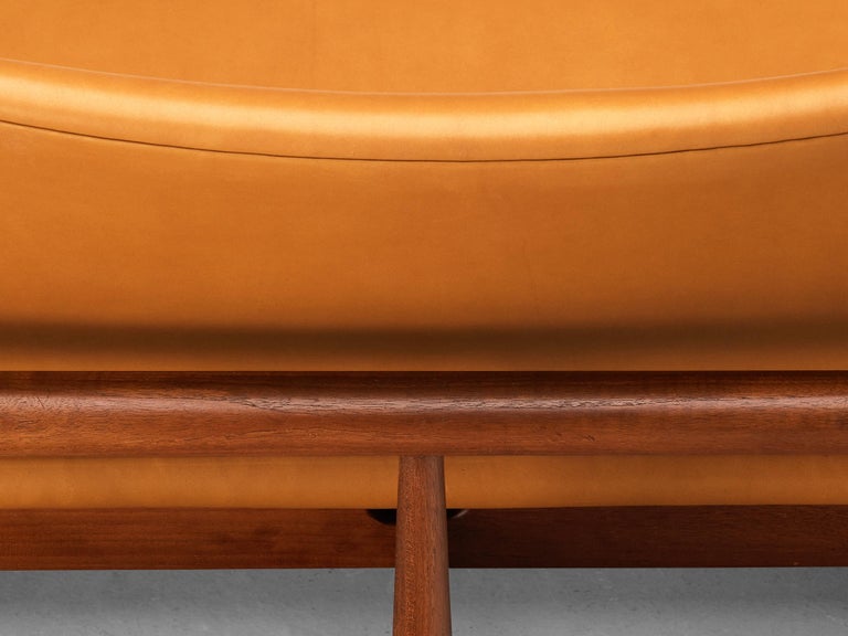 Finn Juhl for France & Søn ‘Japan’ Sofa in Teak and Cognac Leather