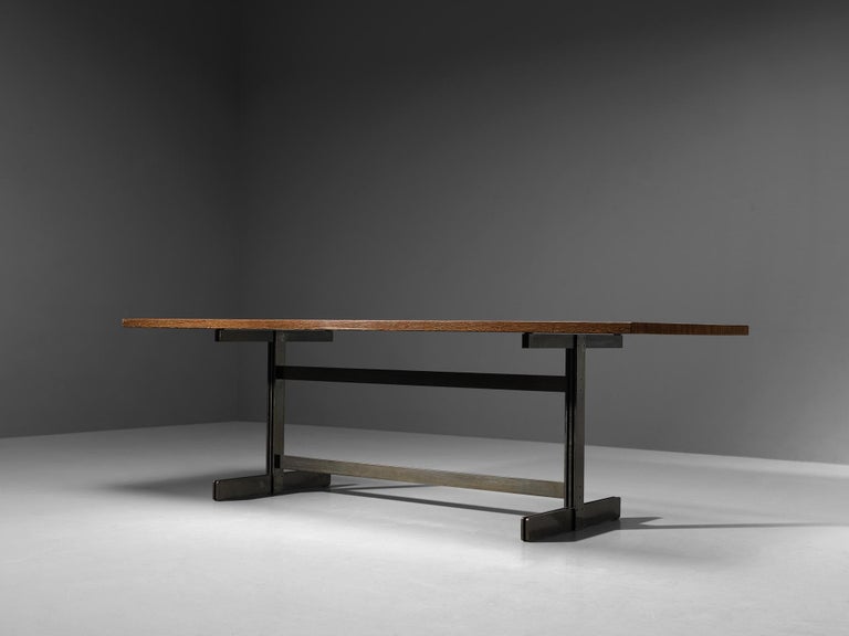 Jules Wabbes 'Tonneau' Dining Table in Solid Wenge