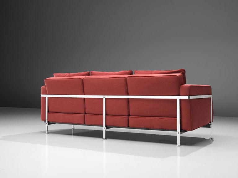 Robert Haussmann for De Sede Sofas in Red Upholstery