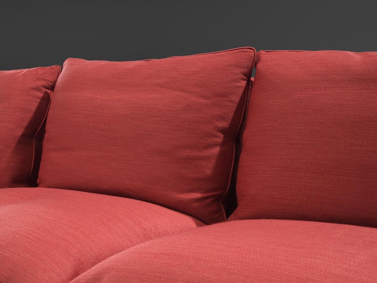 Robert Haussmann for De Sede Sofas in Red Upholstery