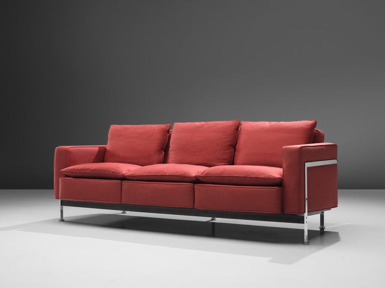 Robert Haussmann for De Sede Sofas in Red Upholstery