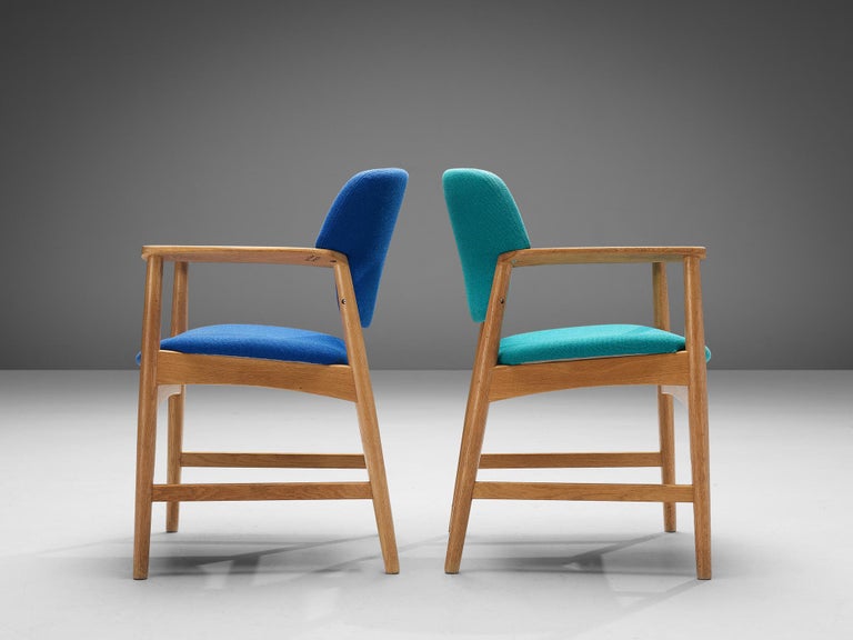 Larsen & Bender-Madsen for Fritz Hansen Set of Eight Dining Chairs in Oak