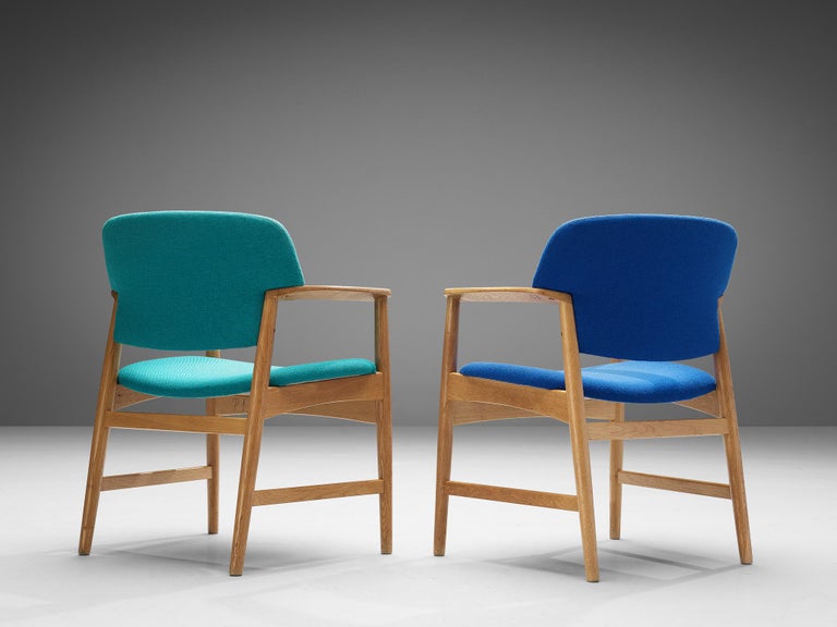 Larsen & Bender-Madsen for Fritz Hansen Set of Eight Dining Chairs in Oak