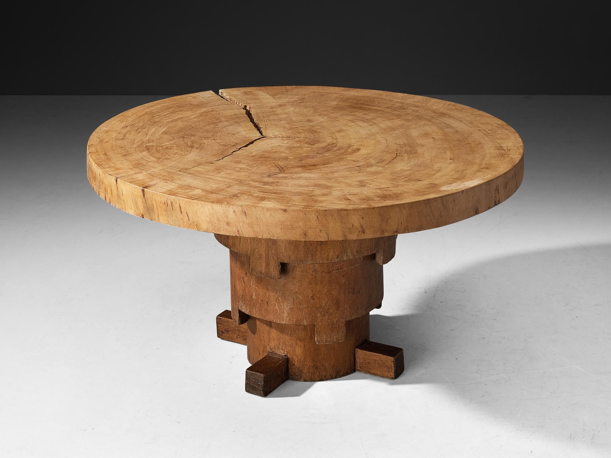 Unique José  Zanine Caldas 'Denuncia' Hand Carved Dining Table