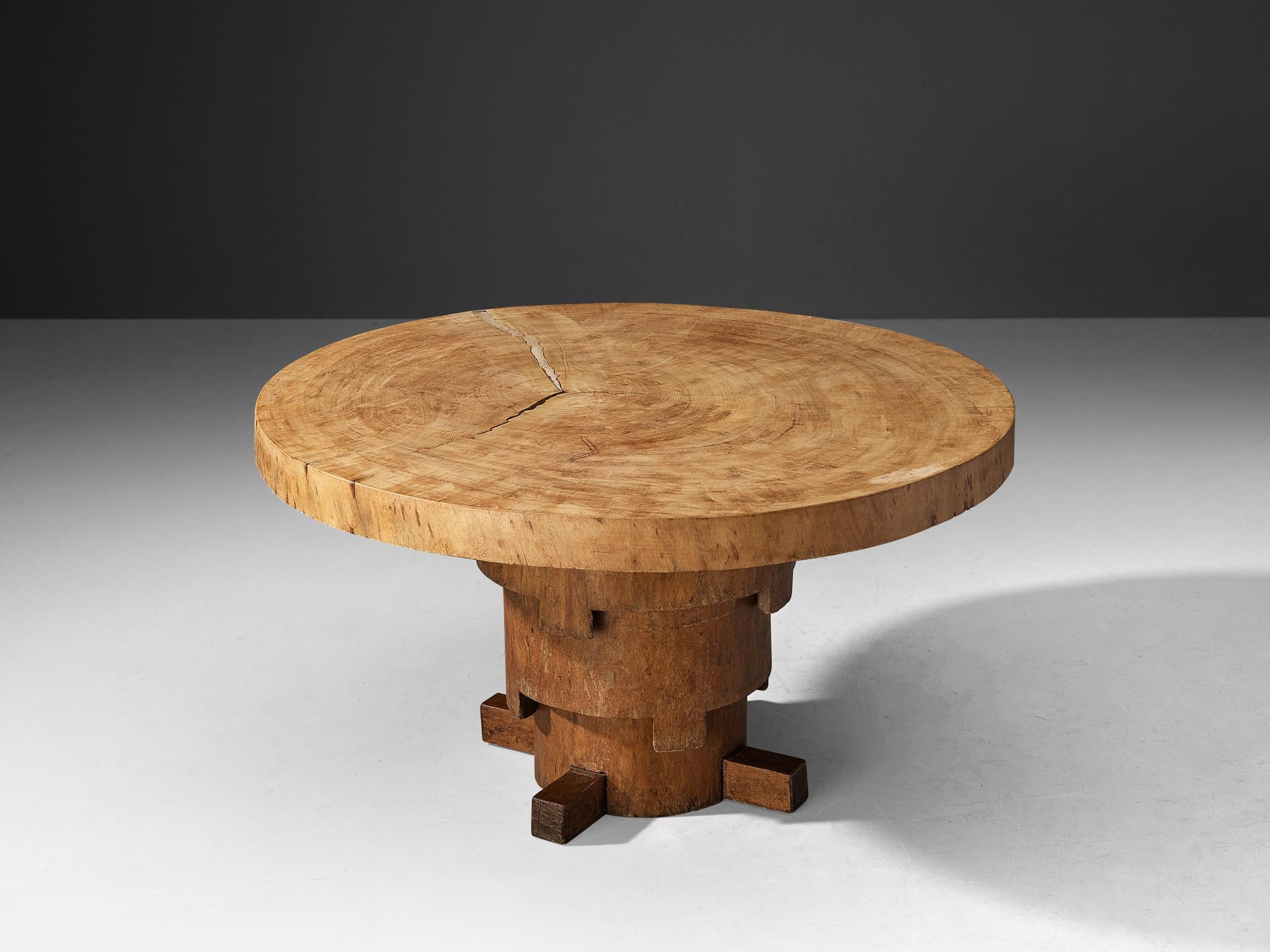 Unique José  Zanine Caldas 'Denuncia' Hand Carved Dining Table